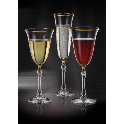 Комплект 6 чаши за червено вино Bohemia Crystal Zoya deco 350 мл - 2