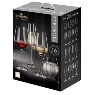 Комплект за вино Bohemia Royal Globo 16 части