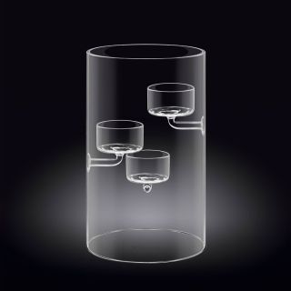 Троен свещник 20 см Wilmax Thermo Glass