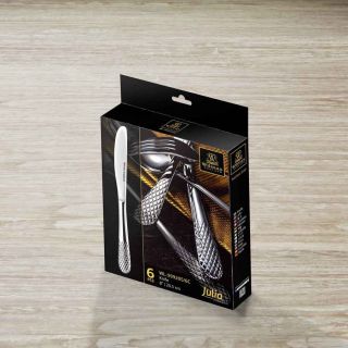 Комплект десертни ножове Wilmax Julia Silver 20.5 см 6 броя