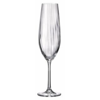 Комплект 6 чаши за шампанско Bohemia Crystal Sarah Optic 260 мл