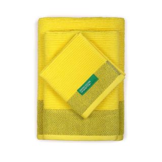 Комплект 3 кърпи за баня Benetton Casa в жълто