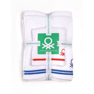 Комплект 3 кърпи за баня Benetton Casa в бяло