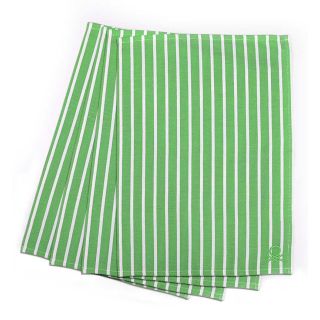 Комплект 4 кухненески кърпи Beneton Casa 33х45 см зелено бяло райе