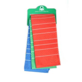 Комплект 3 кухненски кърпи Benetton Casa 50x70 см червена синя зелена