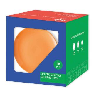 Сервиз за хранене Benetton Casa 18 части оранжево