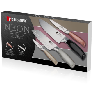 Комплект от 4 ножа Bergner Neon