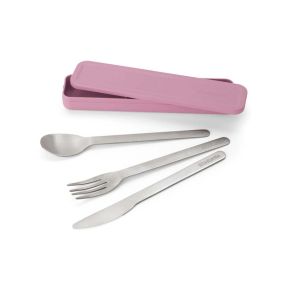 Комплект прибори за хранене Brabantia Make&Take 3 части, Lilac Pink