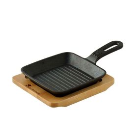 Мини грил тиган с подложка Masterpro Cook&Share 13.7x22.2 см чугун