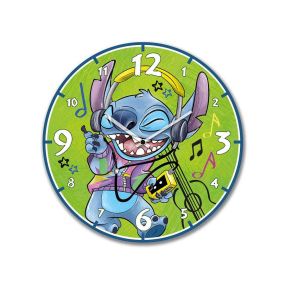 Стенен часовник Disney Stitch 35 см зелен