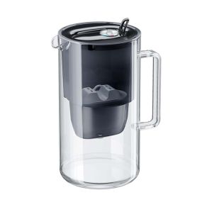 Филтрираща стъклена кана за вода AQUAPHOR Glass MFP Mg, 2.5 л, черна