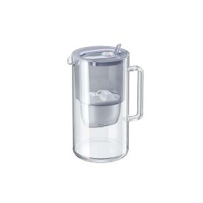 Филтрираща стъклена кана за вода AQUAPHOR Glass MFP Mg, 2.5 л, сива