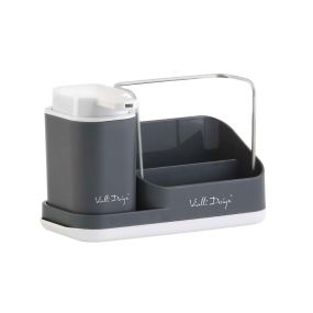 Кухненски органайзър с диспенсър Vialli Design Livio Duo сив