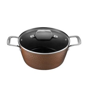 Тенджера Cheffino Copper Luxe 24 см, с капак, кован алуминий