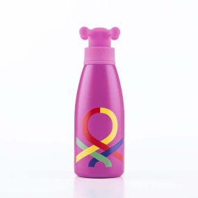 Бутилка за вода Benetton Summer 500 мл лилава, с капачка тип кранче