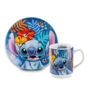 Комплект 2 части чиния и чаша Disney Stitch порцелан