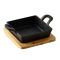 Мини тава с подложка Masterpro Cook&Share 12.6x18.5 см чугун квадратна