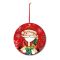 Коледна висулка за елха Egan Christmas, Дядо Коледа с подарък 7 см