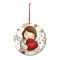 Коледна висулка за елха Egan Christmas, Коледен ангел 7 см, керамика