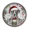 Кръгло плато Egan Christmas, Коледно куче 31 см порцелан
