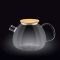 Чайник Wilmax Thermo Glass 1500 мл капак бамбук