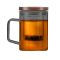 Чаша за чай с инфузер Vialli Design Soho графит 350 мл