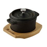 Мини тенджера с подложка Masterpro Cook & Share 10х13 см чугун
