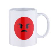 Бяла чаша Emoticonworld 330 мл ядосан