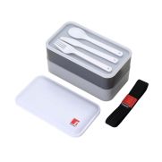 Кутия за храна от две части с прибори Bergner Walking Business