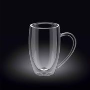 Двустенна чаша с дръжка за лате Wilmax Thermo Glass 300 мл