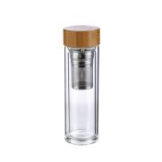 Стъклена бутилка Bergner Walking anywhere с филтър 350мл