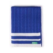 Плетено одеяло Benetton Rainbow 140х190см синьо, 100% акрил