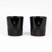 Комплект 2 бр. чаши за уиски Scalpers Home черни с лого