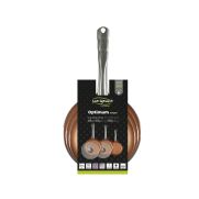 Комплект 3 тигана с два стъклени капака San Ignacio Optimum Copper