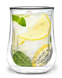 Комплект 2 броя двустенни чаши за вода Vialli Design Diamante 300 мл