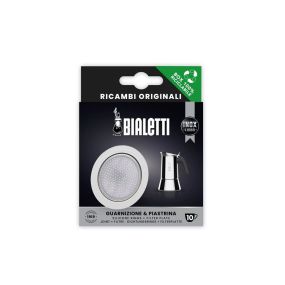 Силиконов уплътнител и филтър за стоманени кафеварка Bialetti 10 чаши