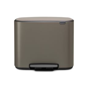 Кош за смет Brabantia Bo Pedal 3x11L, Platinum
