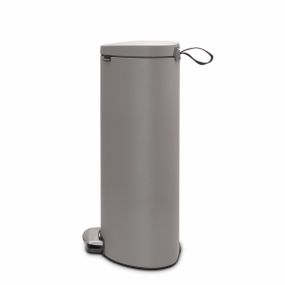 Кош за смет с педал Brabantia FlatBack+ 30L, Mineral Concrete Grey
