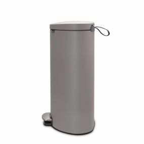 Кош за смет с педал Brabantia FlatBack+ 40L, Mineral Concrete Grey