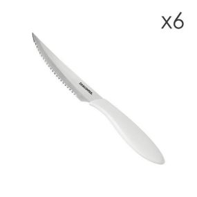 Комплект ножове за стек Tescoma Presto 12cm, 6 броя, бял