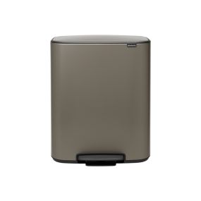 Кош за смет Brabantia Bo Pedal 2x30L, Platinum