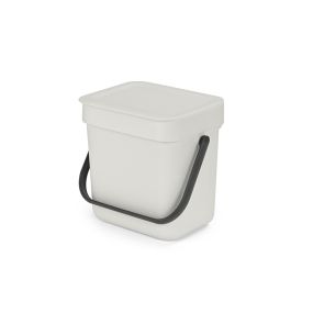 Кош за смет за разделно събиране Brabantia Sort&Go 3L, Light Grey