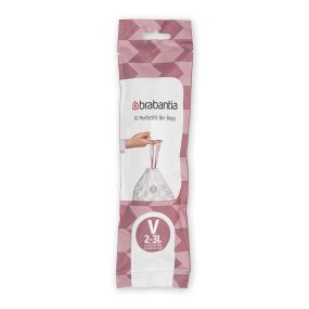 Торба за кош Brabantia PerfectFit NewIcon размер V, 3L, 10 броя, ролка