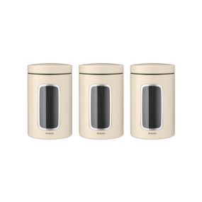 Буркани комплект Brabantia Window 1.4L, Soft Beige, 3 броя