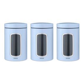 Буркани комплект Brabantia Window 1.4L, Dreamy Blue, 3 броя