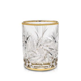 Чаши за уиски Bohemia Jihlava Pinwheel Matt Cut and Gold 360 мл 6 броя