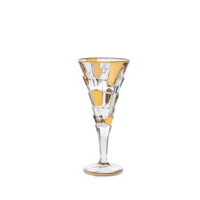 Чаша за вино Bohemia Jihlava Crack Gold 230ml, 6 броя