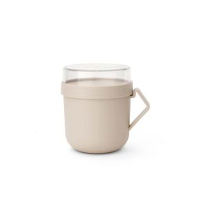 Чаша с капак Brabantia Make&Take 600 мл, Soft Beige