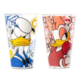 Комплект 2 стъклени чаши Disney Forever&Ever 310 мл Донълд и Дейзи Дък