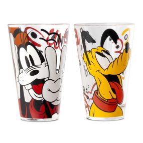 Комплект 2 стъклени чаши Disney Forever&Ever 310 мл Плуто и Гуфи